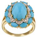 Encore by Le Vian 14k Gold Turquoise and Diamond Ring