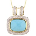 Encore by Le Vian 14k Gold Turquoise/ Diamond Necklace (H-I, SI1-SI2)