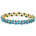 Encore by Le Vian 14k Gold Turquoise and Amethyst Bracelet