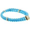 Encore by Le Vian 14k Gold 1/6ct TDW Diamond and Turquoise Bracelet (H-I, SI)