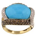Encore by Le Vian 14k Gold Turquoise Diamond Ring (H-I SI2-SI3)