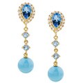 Encore by Le Vian 14k Gold Turquoise Dangle Earrings