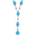 Encore by Le Vian 14k Gold Turquoise and Tanzanite Y Necklace