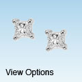 14k Gold 1/4ct TDW Princess-cut Traditional Diamond Stud Earrings (H-I, I1-I2)