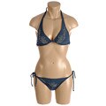 XOXO Women's Sapphire Triangle Top String Bikini