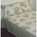 Printed Leaf Fossil Cotton Bedspread Set (India)