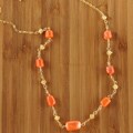 Gold Filled Ocean Pebbles Coral Necklace (USA)