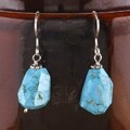 Sterling Silver 'Heavenly Meteors' Turquoise Earrings (USA)