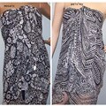 Symphony Designs Black and White Beach Wrap (Set of 2)