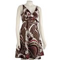 Becky & Max Brown V-neck Empire Waist Sundress