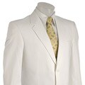 Adolfo Men's White Seersucker Blazer