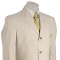 Adolfo Men's Tan Seersucker Blazer