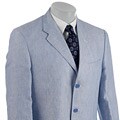 Adolfo Men's Blue/ White Linen Suit