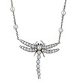 Platinum Diamonds and Pearls Tiffany Necklace (G, VS1)