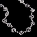 Judith Jack Sterling Silver Onyx and Marcasite Necklace