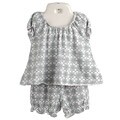 Lucy Sykes Infant Girl Blue Tallulah Knit Diaper Set