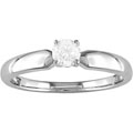 14k White Gold 1/3ct Diamond Solitaire Ring (H-I-J, I1-I2)