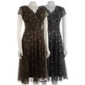 Connected Apparel Women's Lace Surplice Dress
