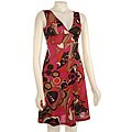 Nice Wear Women's Printed Crossover V-neck Dress