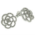 Maddy Emerson Silver and Diamond Flower Earrings