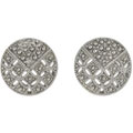 Maddy Emerson Silver and Diamond Disc Earrings