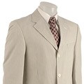 Haspel Men's Blue/ Tan Seersucker 3-button Suit