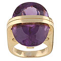 18k Yellow Gold and Amethyst Cocktail Ring