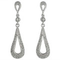 Maddy Emerson Silver Diamond Teardrop Earrings