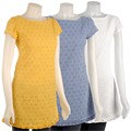 Nick & Mo Women's Boat Neck Eyelet Tunic