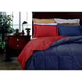 Stratton Navy/ Red Reversible 3-piece Down Comforter Set