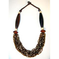Handmade Seed Bead and Horn Necklace (India)