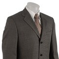 Joseph Abboud Men's Dark Grey Check Wool Suit