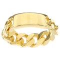 Elsa M 18k Gold Overlay ID Link Ring