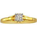 10k Yellow Gold Round-cut Diamond Promise Ring