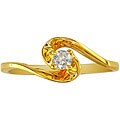 10k Yellow Gold Round-cut Diamond Promise Ring