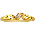 10k Yellow Gold Round-cut Diamond Promise Ring