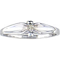 10k White Gold Round-cut Diamond Promise Ring