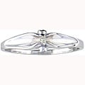 10k White Gold Round-cut Diamond Promise Ring (K, I2)