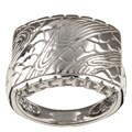 Sterling Silver Etched Ring