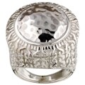 Sterling Silver Hammered Circle Ring