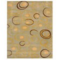 Hand-tufted Atlas Blue Wool Rug (7'9 x 9'9)