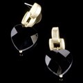 Anne Klein Goldtone Black Heart Drop Earrings