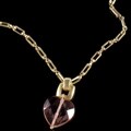 Anne Klein Goldtone Pink Heart Necklace