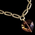 Anne Klein Goldtone Large Pink Heart Necklace
