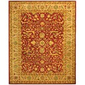 Hand-spun Antique Mahal Rust/ Beige Wool Rug (8'3 x 11')
