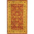 Hand-spun Antique Mahal Rust/ Beige Wool Rug (3' x 5')