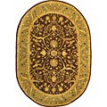 Hand-spun Antique Mahal Wool Rug (4'6 x 6'6 Oval)
