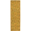 Antique Hand-spun Wool Zeigler Ivory Rug (2'3 x 12')