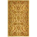 Antique Hand-spun Wool Kashan Ivory/ Beige Rug (2'3 x 4')