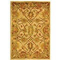 Antique Hand-spun Wool Kashan Ivory/ Beige Rug
